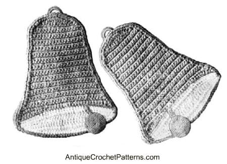 Jingle Bells Potholder - Free Crochet Pot Holder Pattern