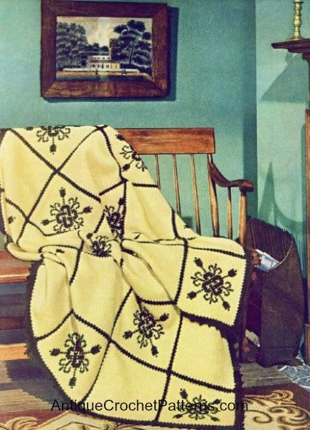 Crochet Afghan Fireside Formality Afghan
