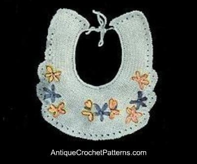 Crochet Baby Bib Pattern Embroidered Baby Bib