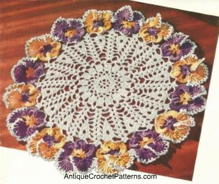 Pansy Doily - Crochet Doily Pattern