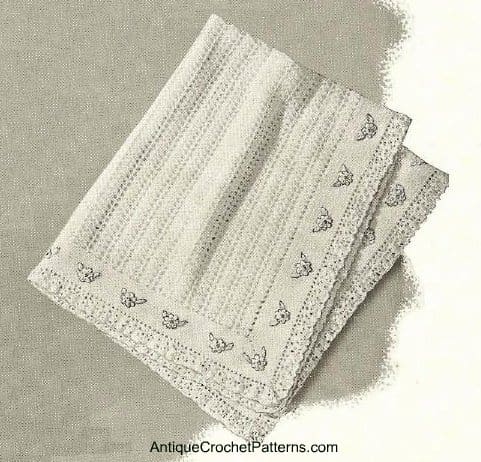 Crochet Baby Blanket - Embroidered Baby Blanket Crochet Baby Blanket - Embroidered Baby Blanket