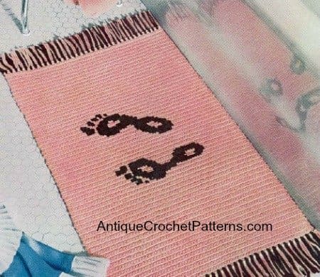 Footprint Bath Mat Free Crochet Pattern