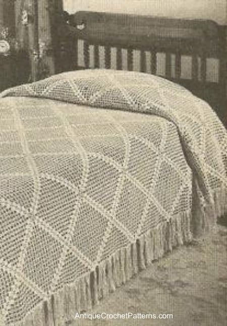 Diagonal Bedspread Free Crochet Pattern