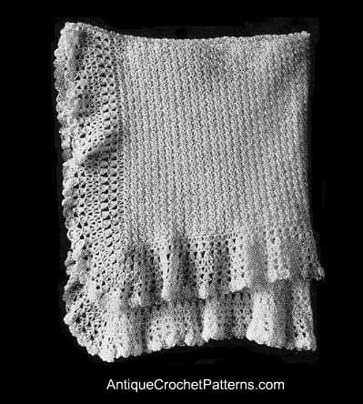 Crochet Baby Blanket Vintage Baby Shawl