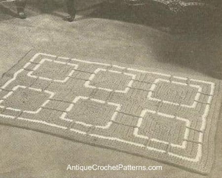 Block Design Rug Free Crochet Pattern