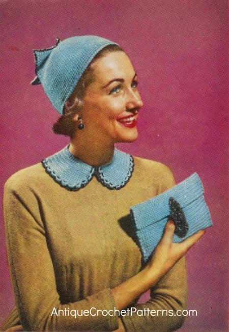 Crochet Bag, Hat, And Collar Set Pattern