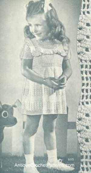 Girl's Crochet Party Dress