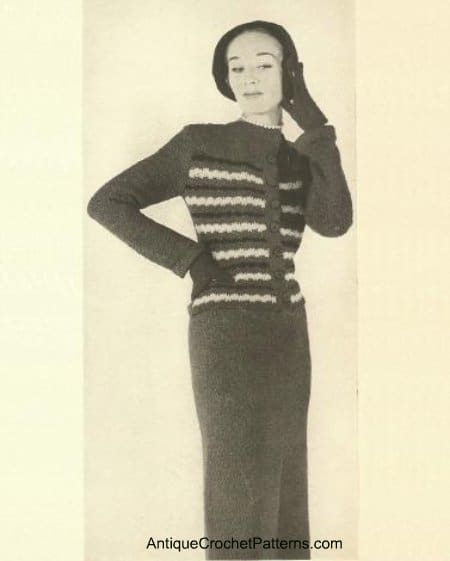 Adult Crochet Pattern - Two Piece Suit