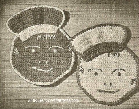 Crochet Potholder - Two Many Chefs