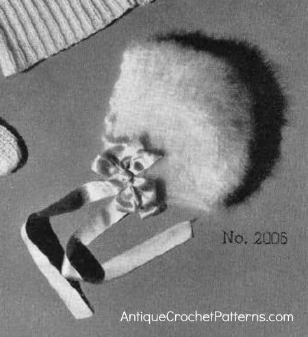 Crochet Baby Bonnet Pattern Angora Bonnet