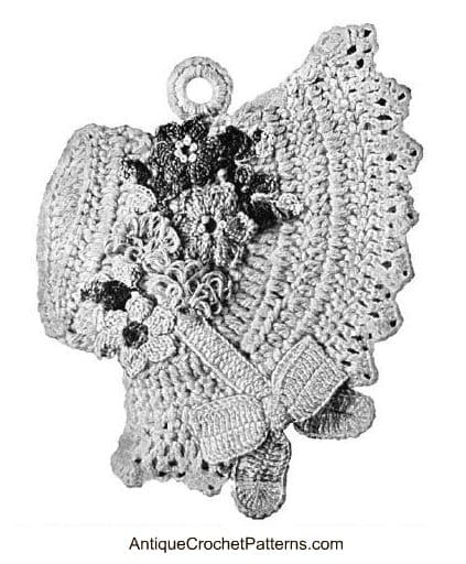 Easter Bonnet Potholder - Free Crochet Pot Holder Pattern