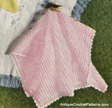 Crochet Baby Blanket Pink And White Blanket