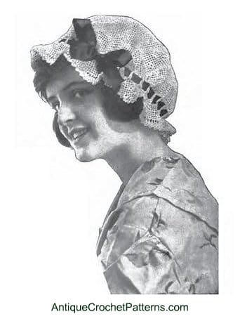 Crochet Boudoir Cap