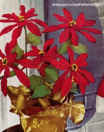 Crochet Poinsettia Free Crochet Pattern