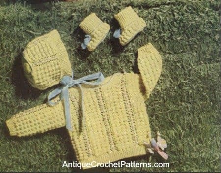 Crochet Baby Set Crocheted Infant