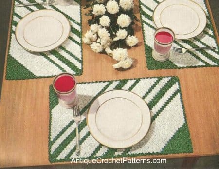 Striped Placemat Free Home Decor Crochet Pattern
