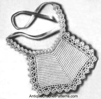 Crochet Baby Bib Vintage Baby Bib Pattern