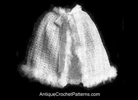 Vintage Crochet Baby Cape