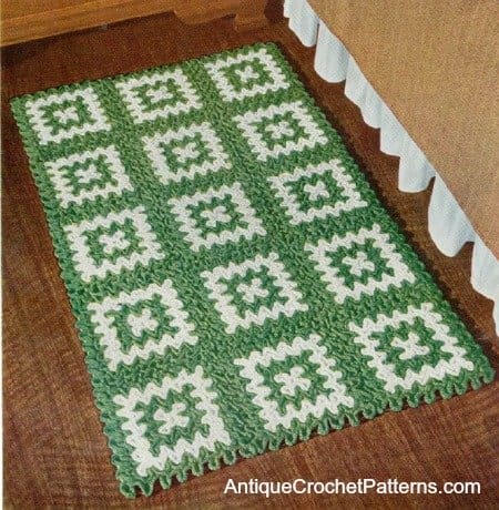Rectangular Rug Free Crochet Pattern