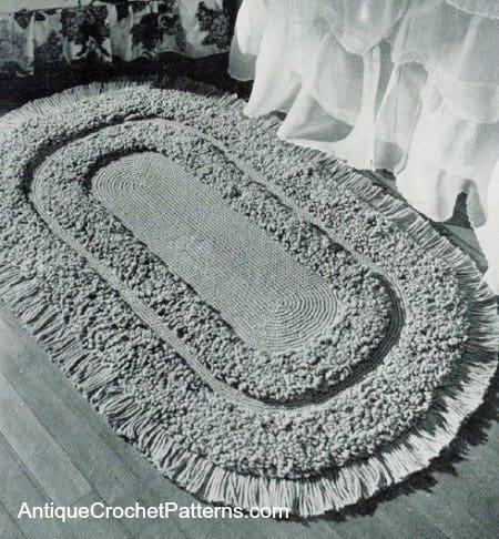 Oval Loop Stitch Rug - Free Crochet Pattern