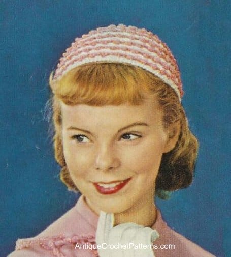 Vintage Crochet Sparkling Beanie