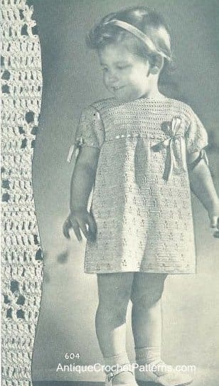 Girl's Crocheted Frock Dress